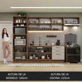 Cocina Integral 330cm Marrón/Crema Agata 01