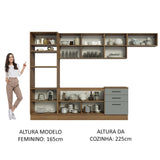 Cocina Integral 330cm Marrón/Gris Agata 01