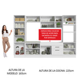 Cocina Integral 330cm Blanco Agata 02