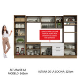 Cocina Integral 330cm Marrón/Blanco Agata 02