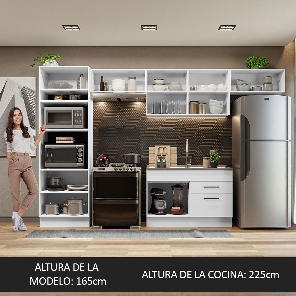 Cocina Integral 350cm Blanco Agata 01