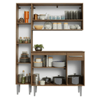 Cocina Compacta 137 cm Marrón Emilly Madesa