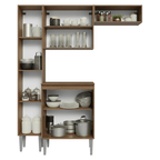 Cocina Compacta 156 cm Marrón Emilly Madesa