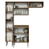 Cocina Integral 156 cm Marrón/Negro Emilly