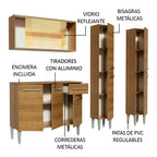 Cocina Compacta 169 cm 9 Puertas 1 Cajón Marrón Emilly Madesa 06