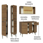 Cocina Compacta 169 cm Marrón Emilly Madesa