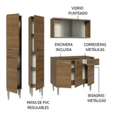 Cocina Compacta 169cm Marrón Emilly 10