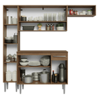 Cocina Compacta 197 cm Marrón Emilly Madesa