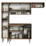 Cocina Compacta 197 cm Emilly Marrón/Negro 02
