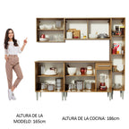 Cocina Compacta 201 cm 11 Puertas 1 Cajón Marrón Emilly Madesa 02