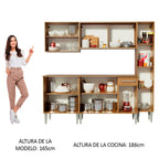 Cocina Compacta 201 cm Marrón Emilly Madesa