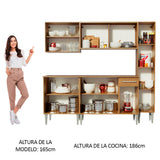 Cocina Integral 201cm Marrón Emilly West 03