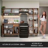 Cocina Integral 229cm Marrón Emilly 04