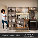 Cocina Integral 229cm Marrón Emilly 09