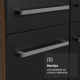 Cocina Integral 229cm con Fregadero Marrón/Negro Emilly 10