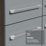 Cocina Integral 229cm con Fregadero Marrón/Gris Emilly 10