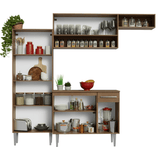 Cocina Integrale 229cm Marrón/Blanco Emilly Madesa 18