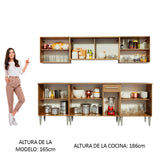 Cocina Integral 233cm Marrón Emilly Fire 03