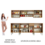 Cocina Integral 233cm Marrón Emilly Smile 04