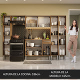 Cocina Integral 261cm Marrón Emilly 06