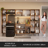 Cocina Integral 261cm Marrón Emilly 07