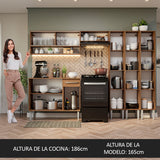 Cocina Integral 261cm Marrón Emilly 08