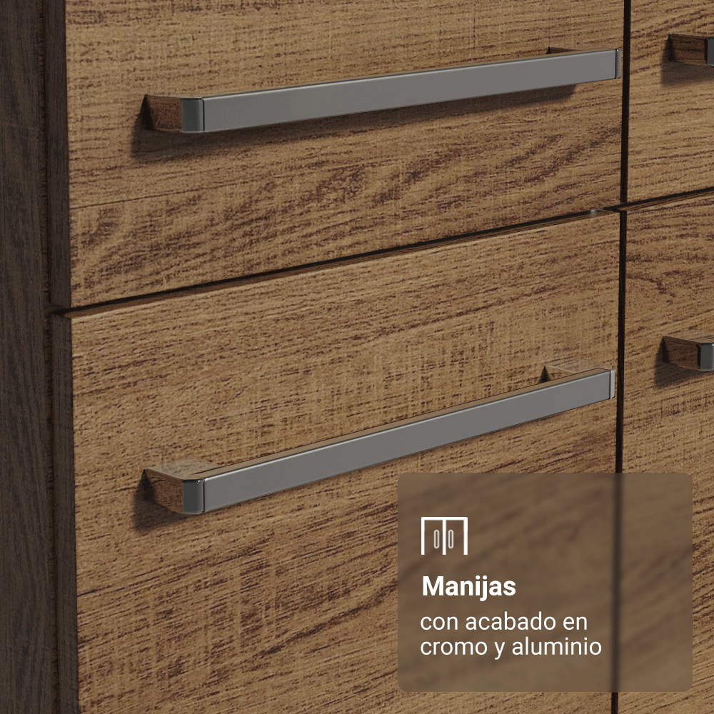 Cocina Integral 293cm Marrón Emilly 01