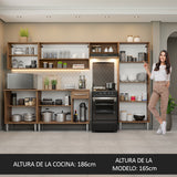 Cocina Integral 293 cm Marrón/Gris Emilly 01