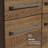 Cocina Integral 293cm con Fregadero Marrón Emilly 09