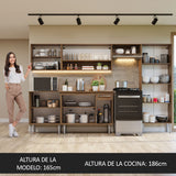 Cocina Integral 293cm Emilly Marrón 10
