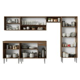 Cocina Compacta 293 cm Emilly Marrón/Negro 011