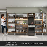 Cocina Integral 325cm Emilly Marrón/Blanco Joy 01