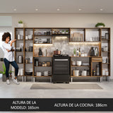 Cocina Integral 325cm Emilly Marrón 04