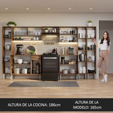 Cocina Integral 325cm Emilly Marrón 05