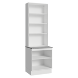 Kit Gabinete + Vitrina 70 cm Blanco/Negro Glamy 02