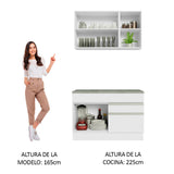 Cocina Compacta 120cm Blanco con Encimera Glamy 08