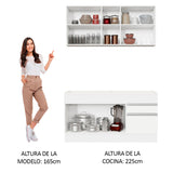 Cocina Compacta 150cm Blanco Glamy 02