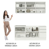 Cocina Compacta 180cm Blanco Glamy 05
