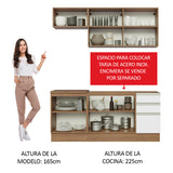 Cocina Compacta 180cm Marrón/Blanco Glamy 07