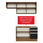 Cocina Compacta 180 cm Marrón/Negro Glamy Madesa