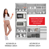 Cocina Compacta 190cm Blanco Glamy 02