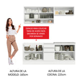 Cocina Integral 200cm Blanco Glamy 03