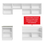 Cocina Integral 240 cm Blanco/Negro Glamy Madesa