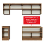 Cocina Integral 240 cm Marrón/Blanco Glamy Madesa