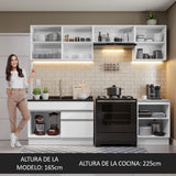 Cocina Integral 260cm Blanco Glamy 04