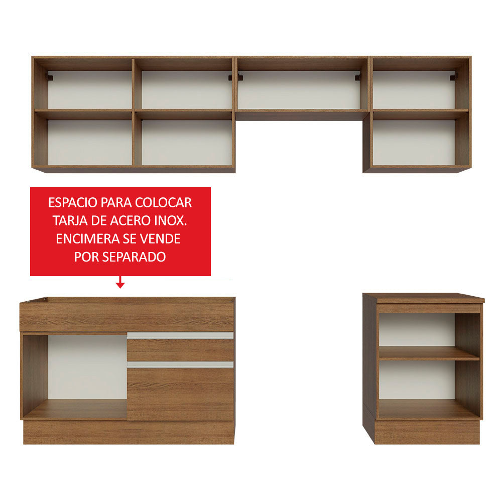 Cocina Integral 260cm Marrón Glamy 04