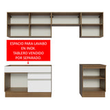 Cocina Integral 260cm Marrón/Blanco Glamy 04