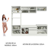 Cocina Integral 270cm Blanco Glamy 10