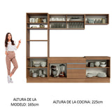 Cocina Integral 270cm Marrón Glamy 10