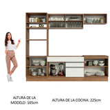 Cocina Integral 270cm Marrón/Blanco Glamy 10